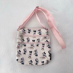 Loungefly X Disney Mickey and Minnie Mouse Pastel Crossbody Bag